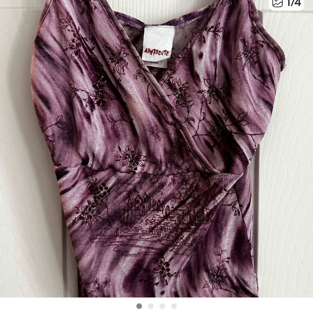 Aphrodite Purple Floral Crop Top